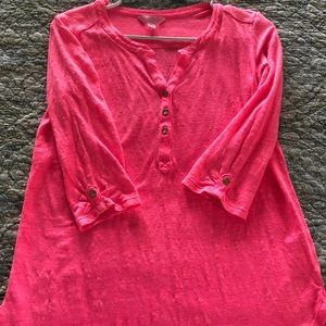 Lilly Pulitzer Pink Linen Shirt